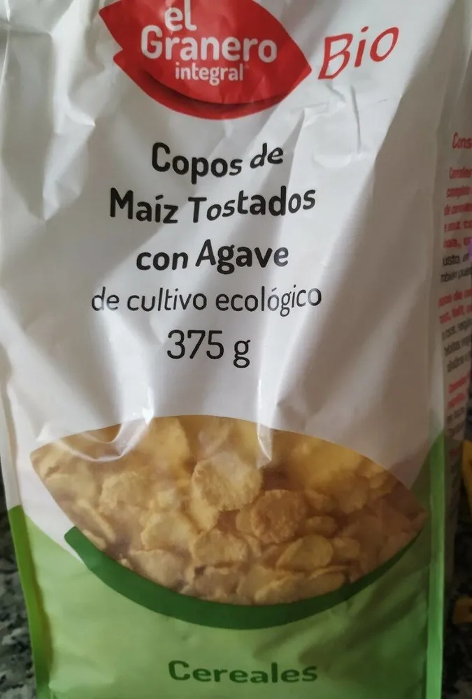 Copos de maíz tostados con ágave