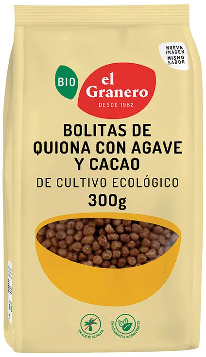 Bolitas de quinoa con agave y cacao