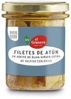 Filetes de atún en aceite de oliva virgen extra ecológico