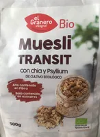 Bio transit muesli con chía y psyllium de cultivo ecológico