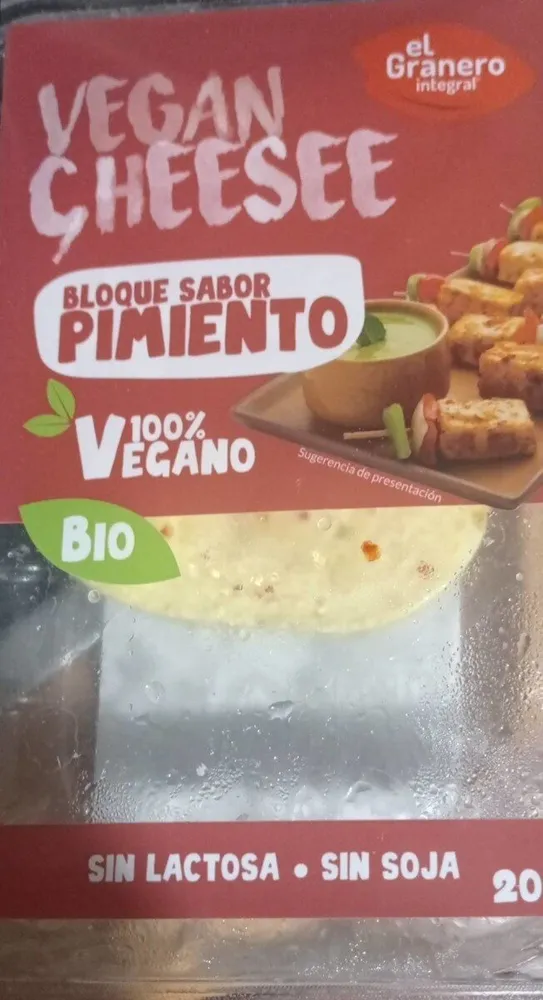 Vegan cheese bloque sabor pimiento