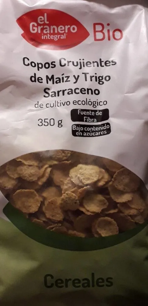 Copos crujientes de maíz y trigo sarraceno
