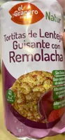Tortitas de lenteja y guisante con remolacha