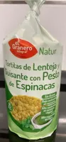 Tortitas de lenteja y guisante con pesto de espinacas