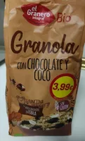 Granola con chocolate y coco