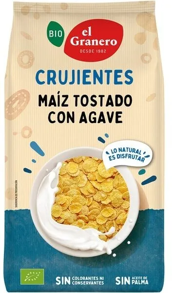 Copos de maiz tostado con agave