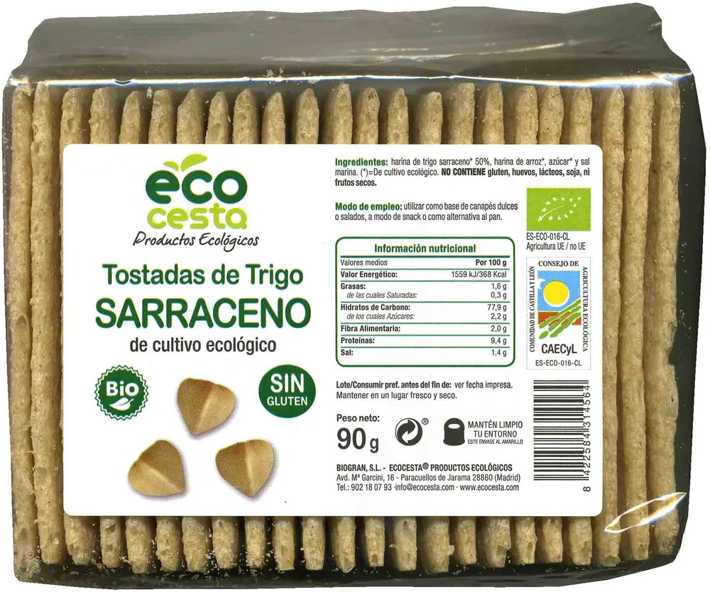 Tostadas de trigo sarraceno