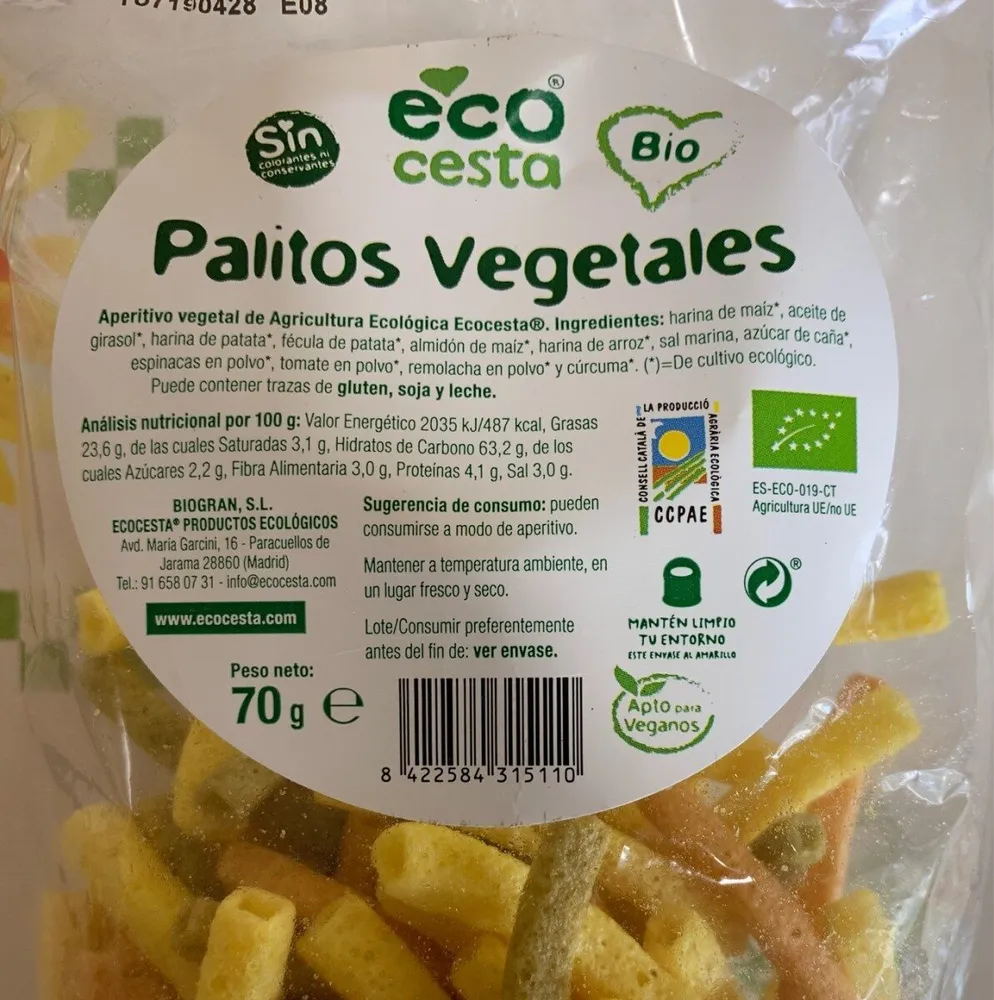 Palitos vegetales