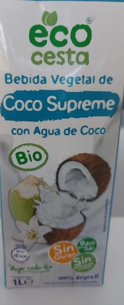 Boisson végétale de coco suprême avec eau de coco