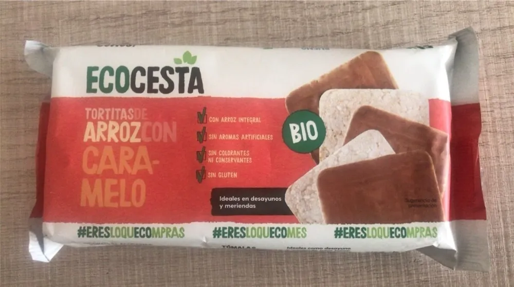 Tortitas de arroz con caramelo