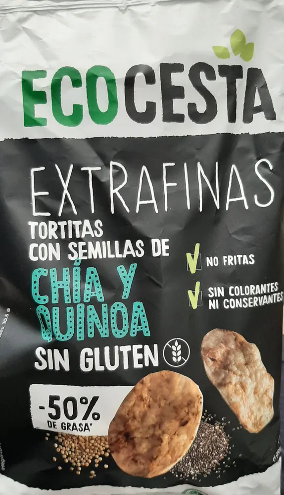 tortita con semilas de chia y quinoa sin gluten