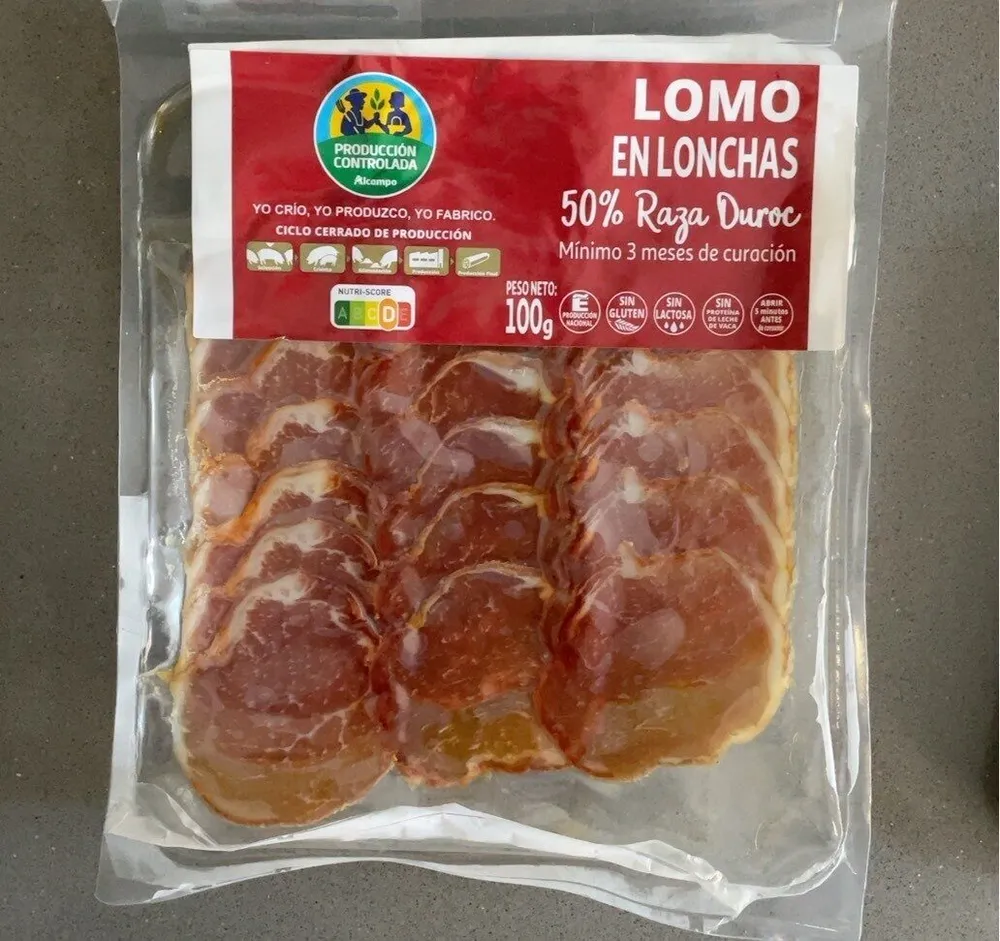 Lomo en lonchas 50% Raza Duroc