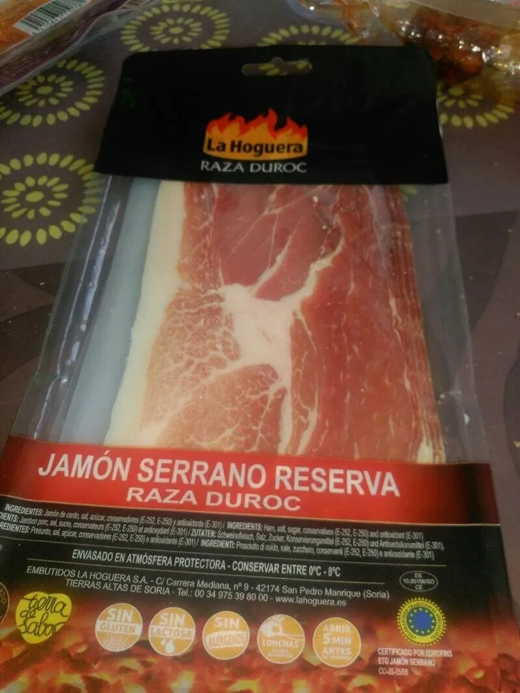 Jamon serrano reserva raza duroc