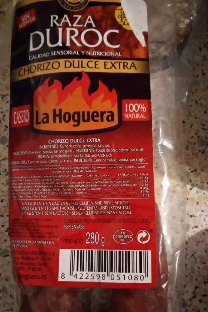 Chorizo dulce Duroc