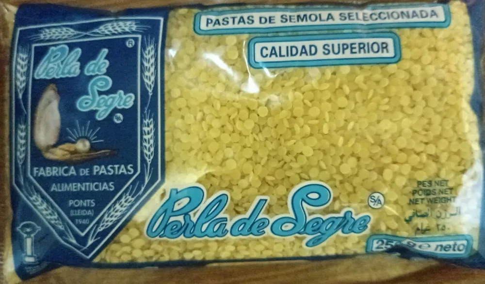 Pastas de semola seleccionada