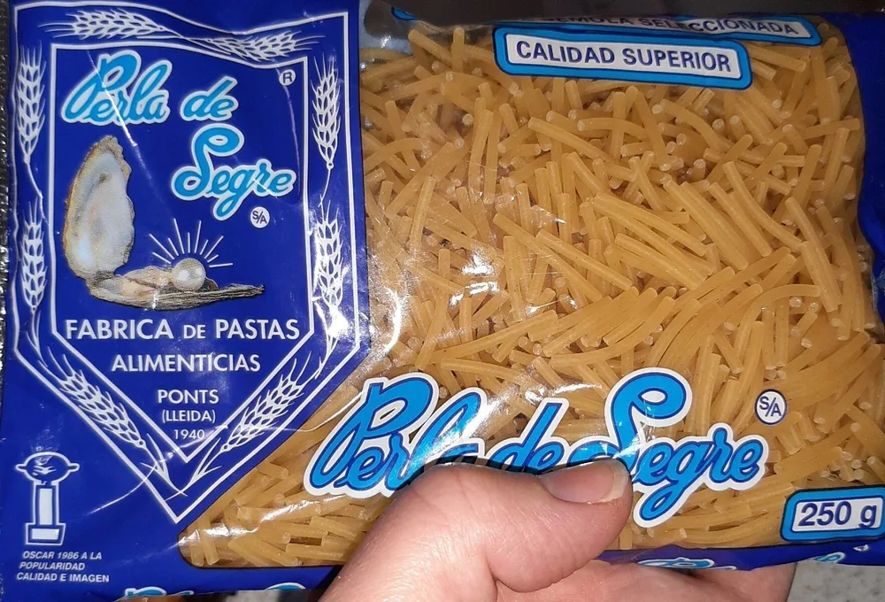 Pastas de sémola seleccionada