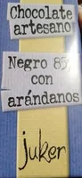 Chocolate artesano negro 85% con arandanos