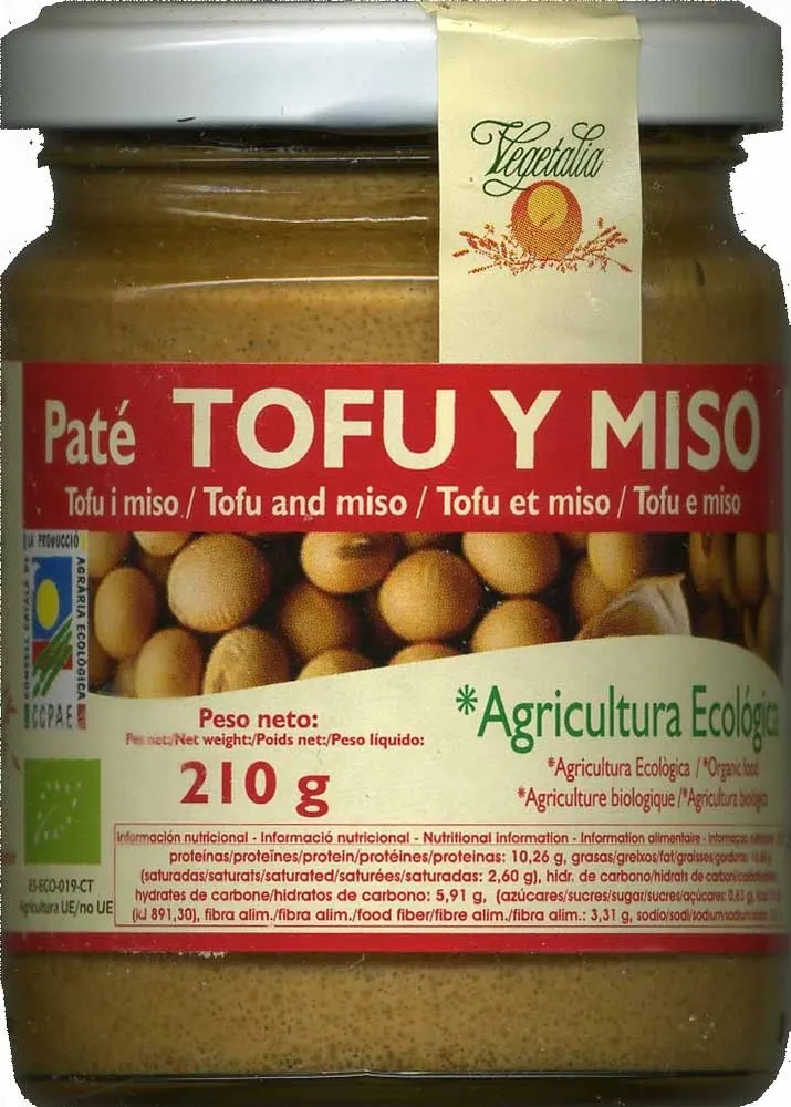 Paté vegetal de tofu y miso