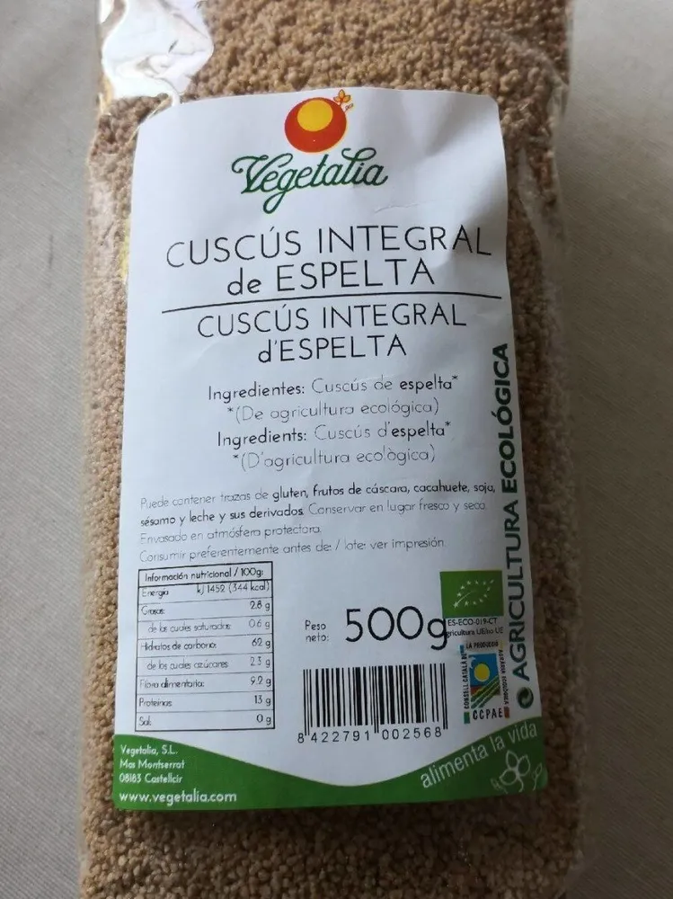 Cuscús integral de espelta