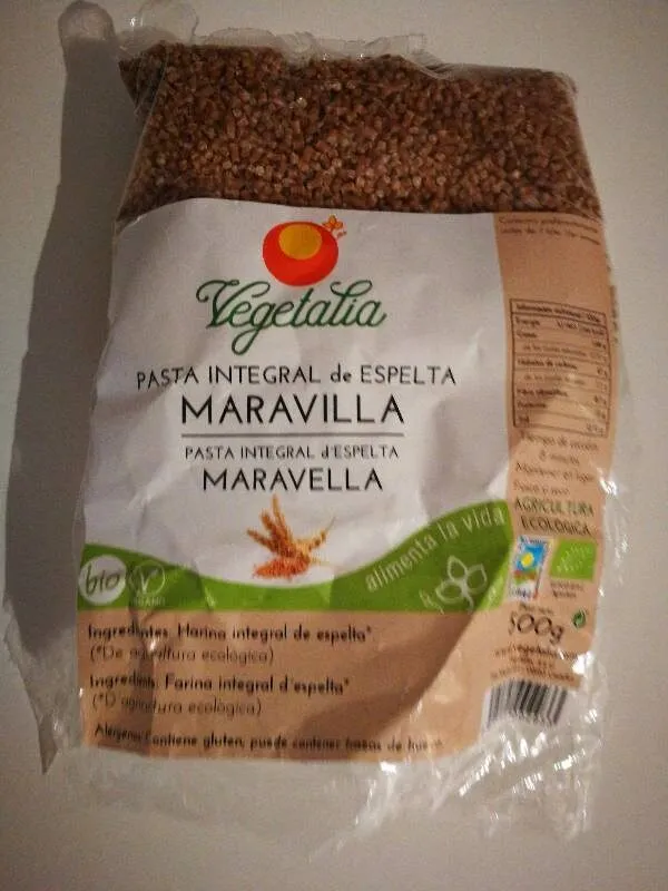 Maravilla pasta integral de espelta