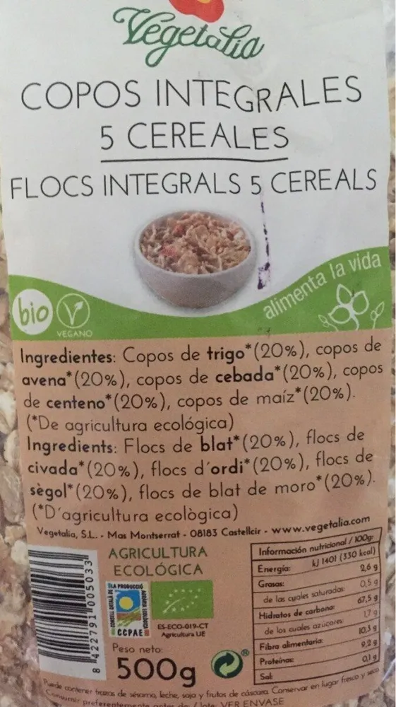 Copos integrales 5 cereales
