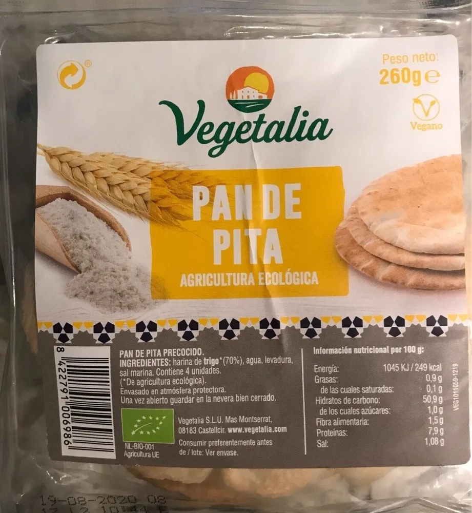Pan de pita agricultura ecológica