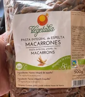 Pasta integral de espelta macarrones