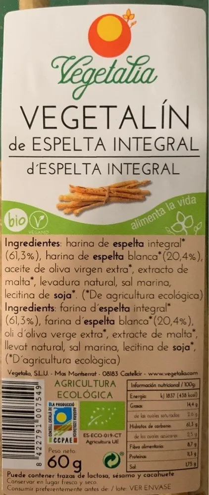 Vegetalín de Espelta Integral