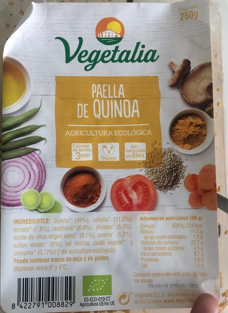 Paella de quinoa