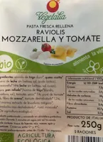Raviolis mozarella y tomate