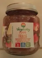 Purée de pommes fraises bio