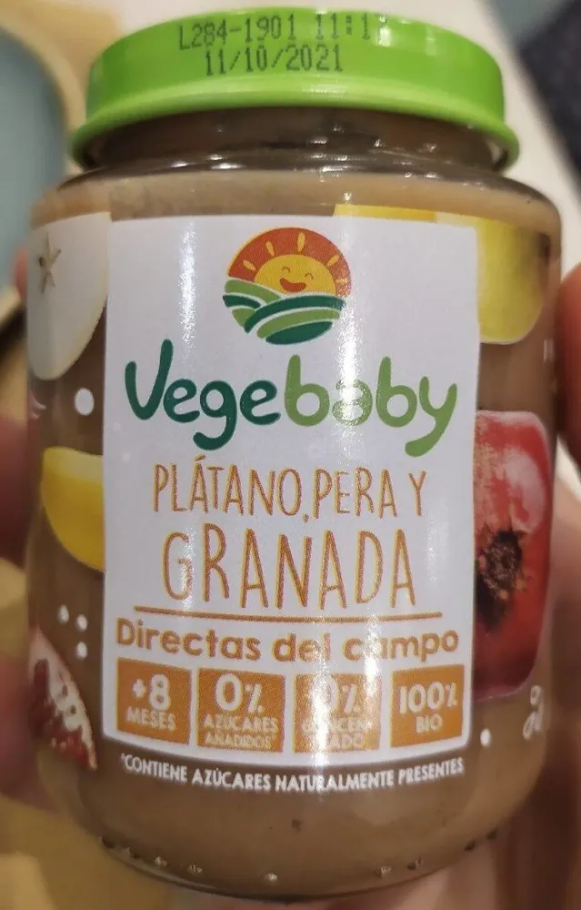 Plátano, pera y granada