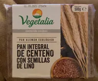 Pan integral de centeno con semillas de lino