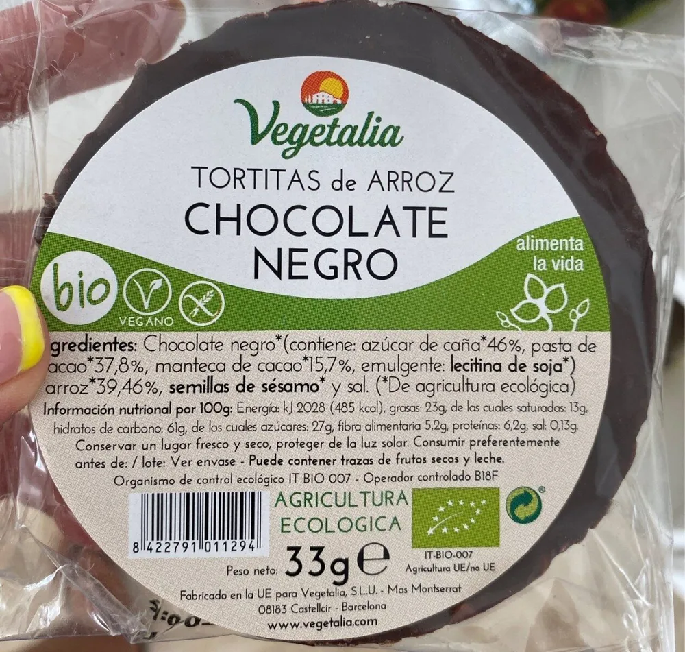 Tortitas de arroz chocolate negro