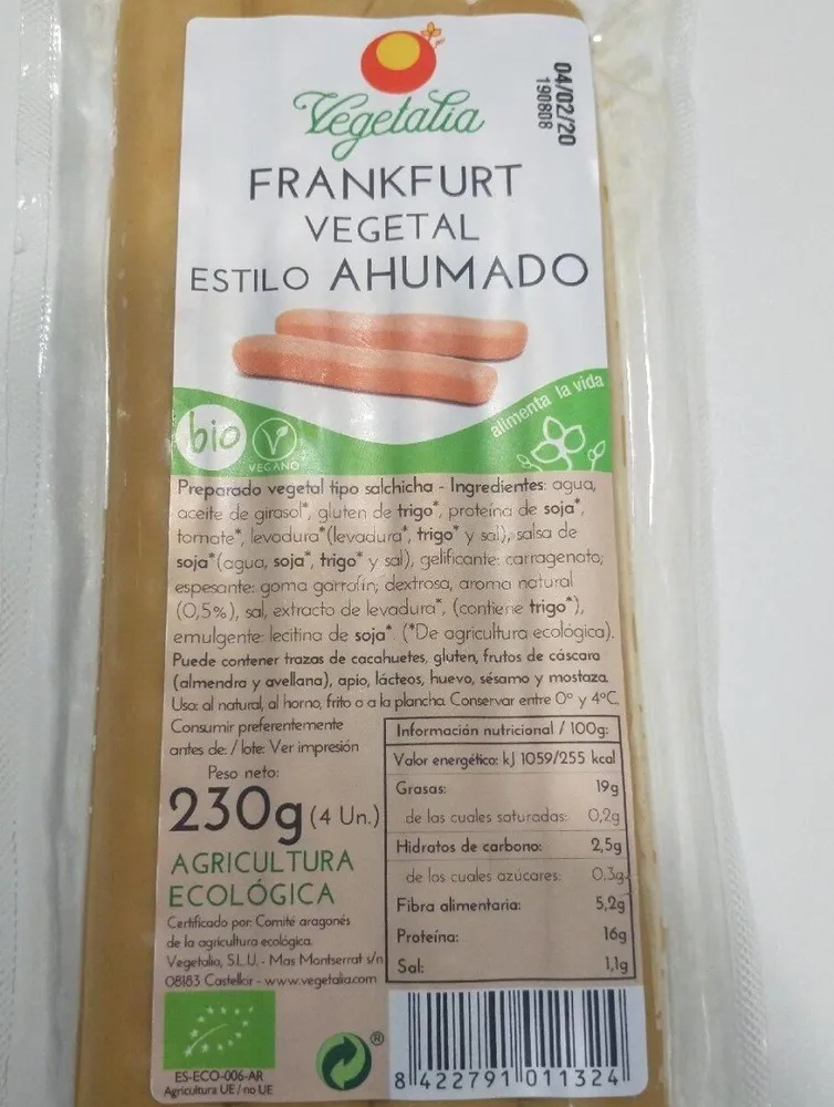 Frankfurt vegetal estilo ahumado