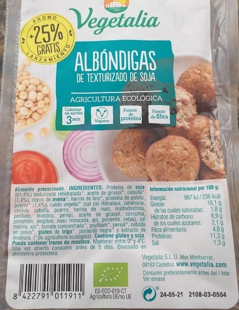 Albóndigas de texturizado de soja
