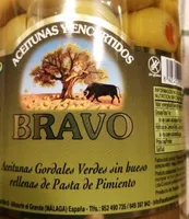 Aceituna gordal rellena de pimiento