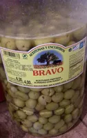 Aceitunas partidas aliñadas con hueso