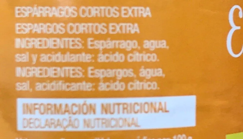 Esparragos cortos extra