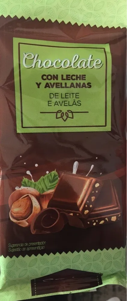 Chocolate con leche y avellanas