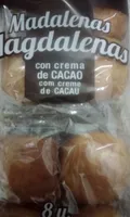 Magdalenas con crema de cacao