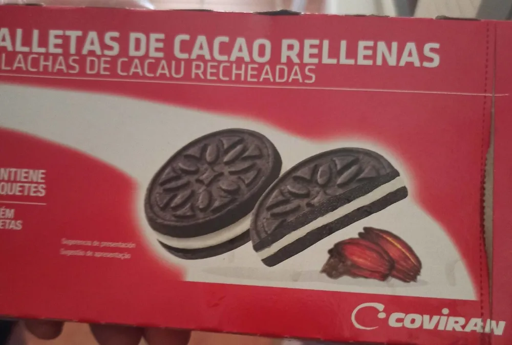 Galletas de cacao rellanas