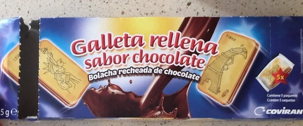 Galletas rellena sabor chocolate