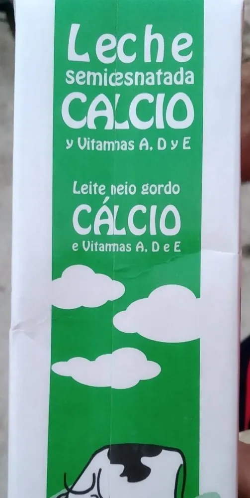 Leche semidesnatada calcio
