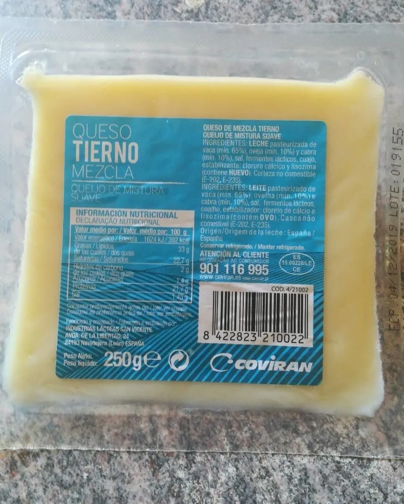 Queso tierno mezcla