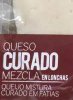 Queso curado mezcla en lonchas