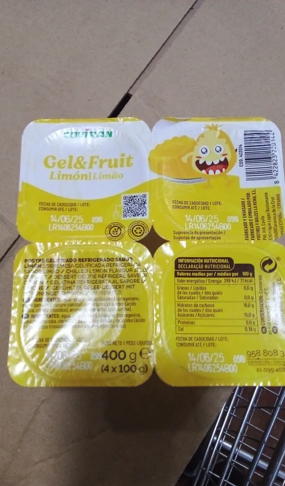 Gel & fruit limón
