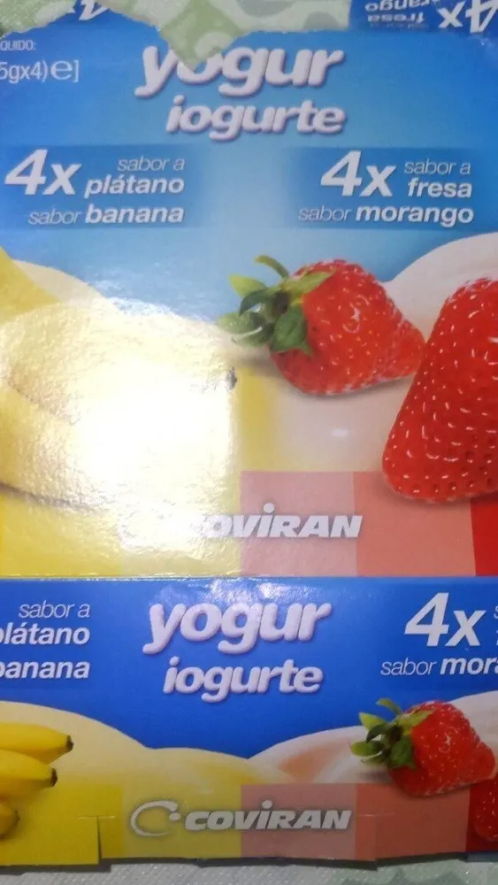 Iogurte açucarado meio gordo