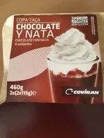 Copa taca chocolate y nata