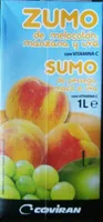Zumo de melocotón, manzana y uva